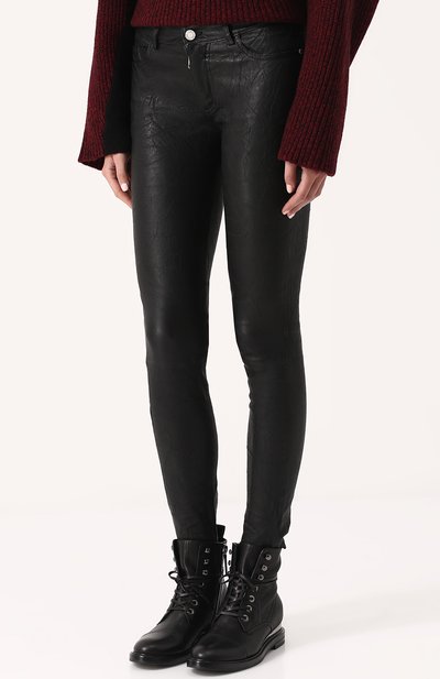 Однотонные кожаные брюки-скинни ZADIG AND VOLTAIRE, арт. WFCU1408F, фото 3