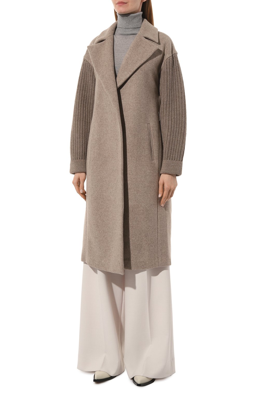 Пальто из шерсти и кашемира MANZONI24, арт. 23M523-DB4X, фото 3