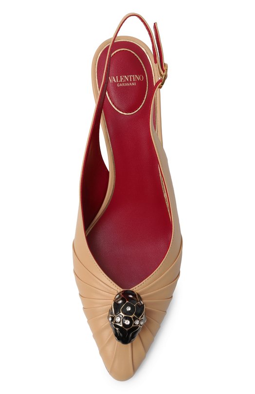 Кожаные туфли Panthea 55 Valentino 7W0S0NG5/LIR Бежевый  7W0S0NG5/LIR Фото 6