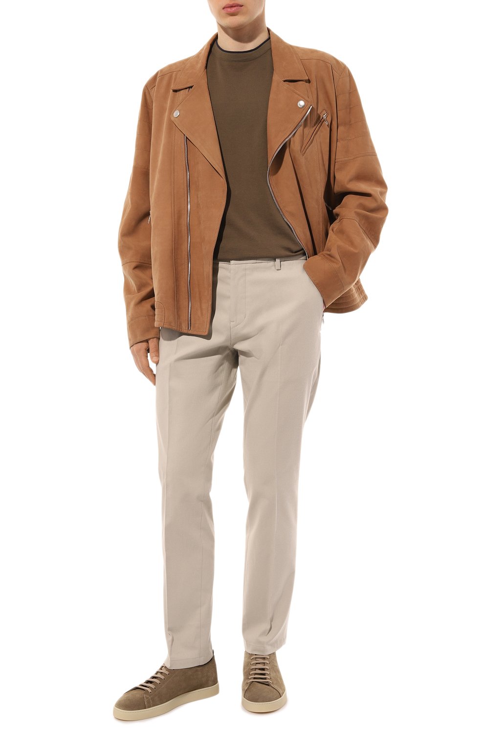 Замшевые кеды BLU BARRETT бежевого цвета по цене 45200 руб., арт. CLI0-12287.3, фото 2 Замшевые кеды BLU BARRETT, арт. CLI0-12287.3, фото 2