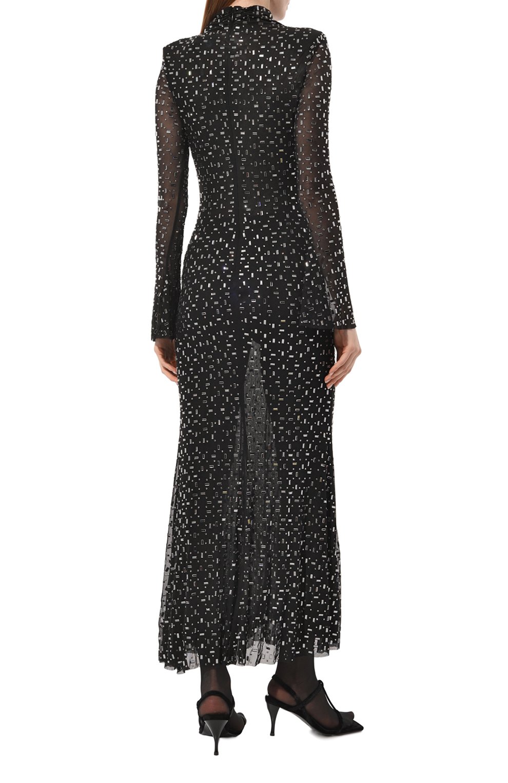 Платье с отделкой стразами SELF-PORTRAIT, арт. AW23-092MA-B, фото 4