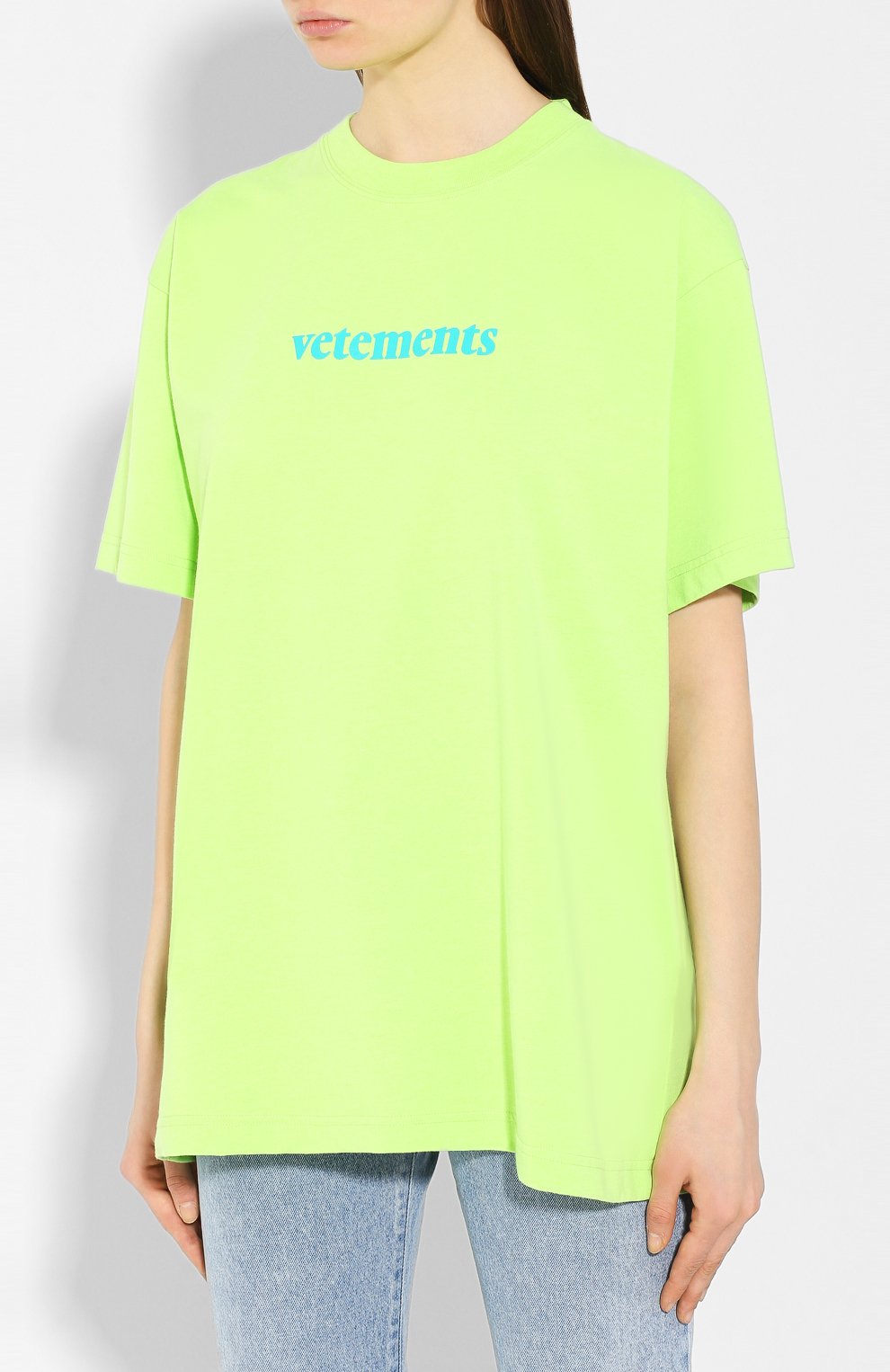 Футболка VETEMENTS, арт. SS20TR305 1610/W/FLU0 GREEN, фото 3