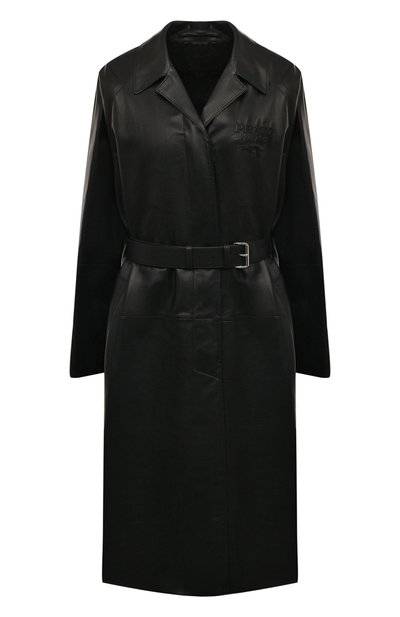 Женское кожаное пальто PRADA, арт. 56A028-08P-F0002