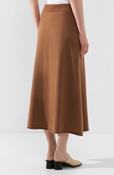 Кашемировая юбка EXTREME CASHMERE коричневого цвета по цене 68300 руб., арт. 138/MIDI, фото 4 Кашемировая юбка EXTREME CASHMERE, арт. 138/MIDI, фото 4