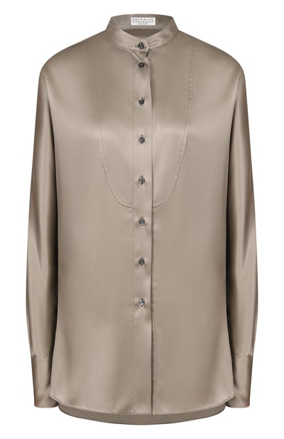 Женская атласная рубашка BRUNELLO CUCINELLI, арт. M0C59MY906