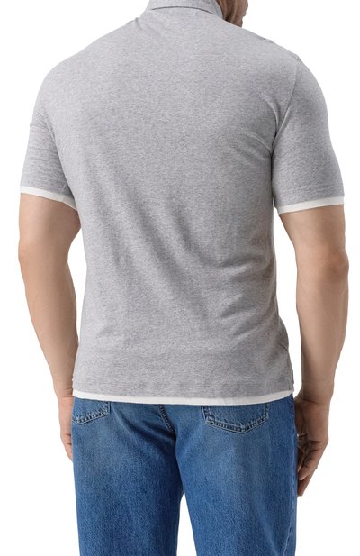 Поло изо льна и хлопка BRUNELLO CUCINELLI, арт. MW8353966, фото 4