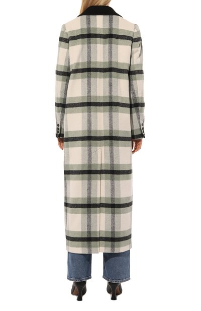 Пальто из шерсти и кашемира SEVEN LAB, арт. CSQ green check, фото 4