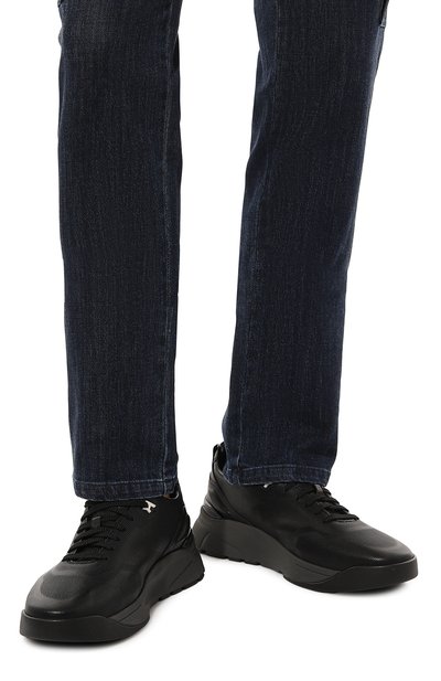 Кожаные кроссовки hy-run SANTONI, арт. MBHG22012ANETATF, фото 3