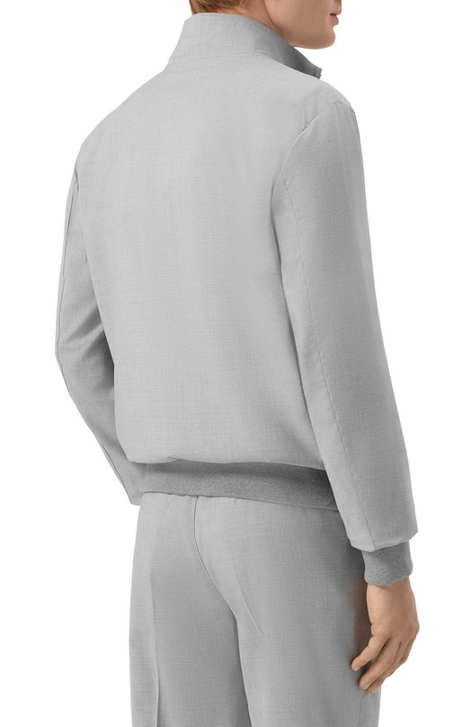 Шерстяной бомбер Capobianco 20M189.FU00. Серый  20M189.FU00. Фото 4