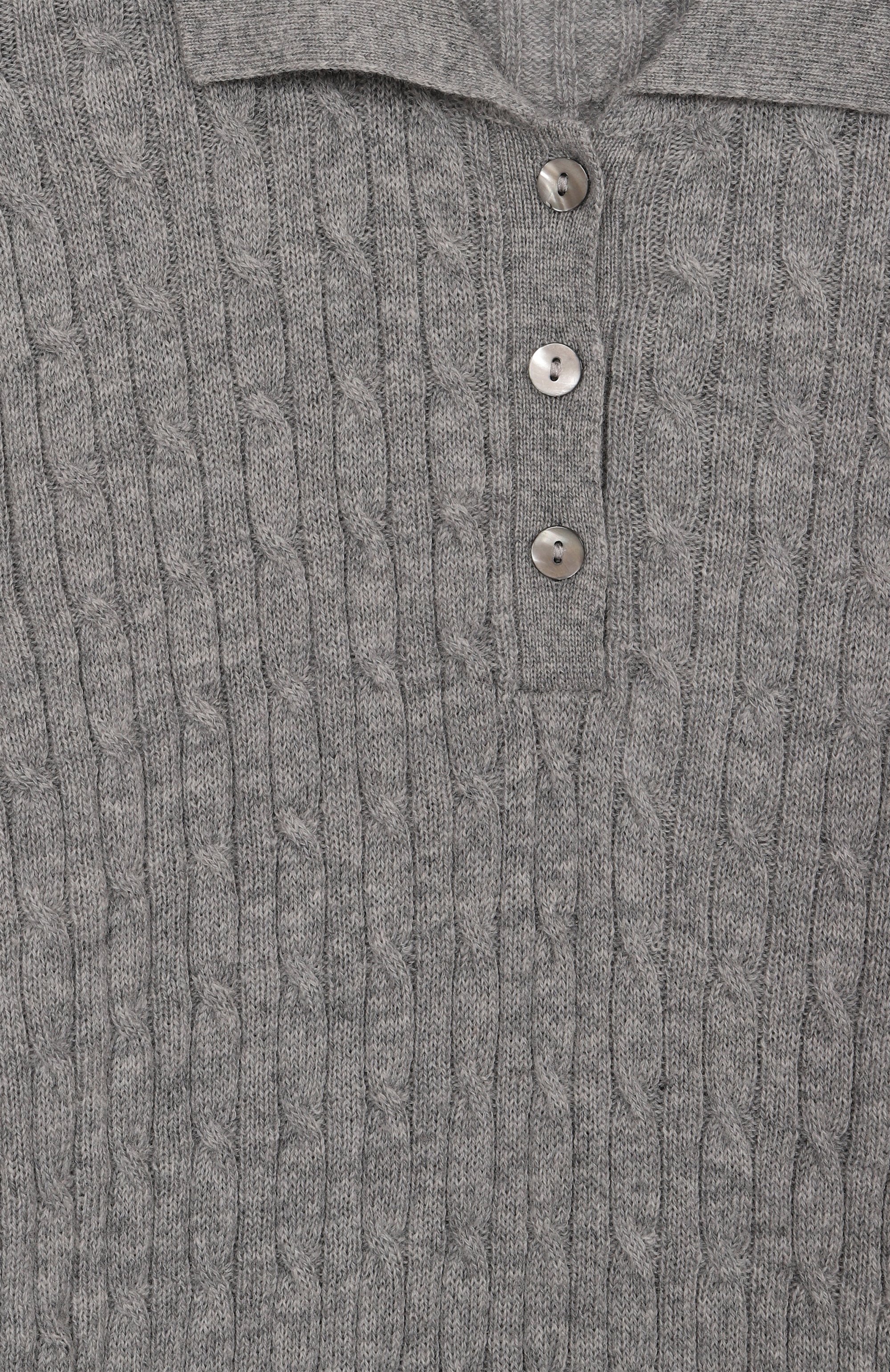 Поло из шерсти и кашемира DAL LAGO серого цвета по цене 17800 руб., арт. R523/9908/7-12, фото 3 Поло из шерсти и кашемира DAL LAGO, арт. R523/9908/7-12, фото 3