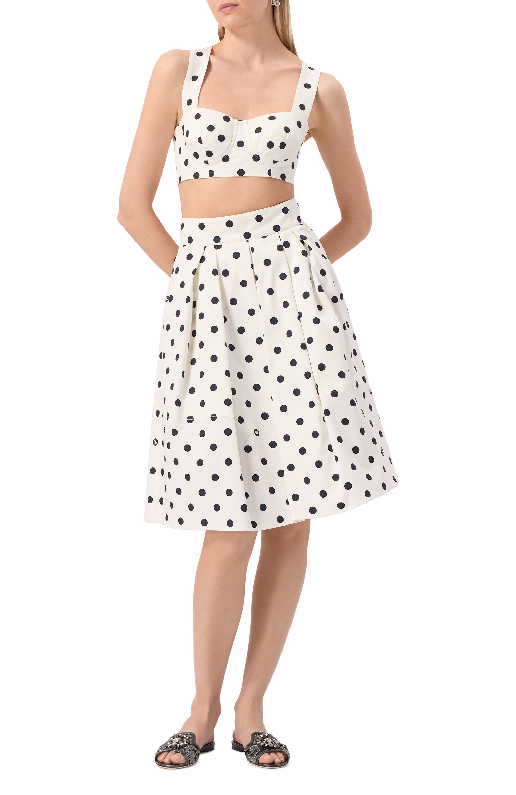 Текстильные шлепанцы rainbow bianca DOLCE & GABBANA, арт. CQ0023/AE637, фото 2