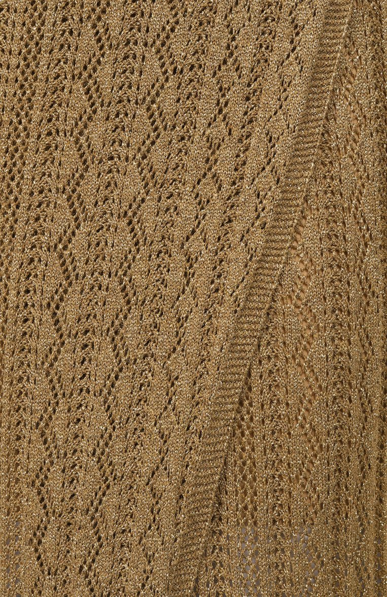Женская юбка из вискозы TWINSET золотого цвета, арт. 251TT3192 | Фото 6 (Материал подклада: Синтетический материал; Автоматизация состава: Проставлено; Автоматизация ТО: Проставлено; Длина Ж (юбки, платья, шорты): Макси; Материал внешний: Вискоза; Кросс-КТ: костюм, Трикотаж; Стили: Кэжуэл)