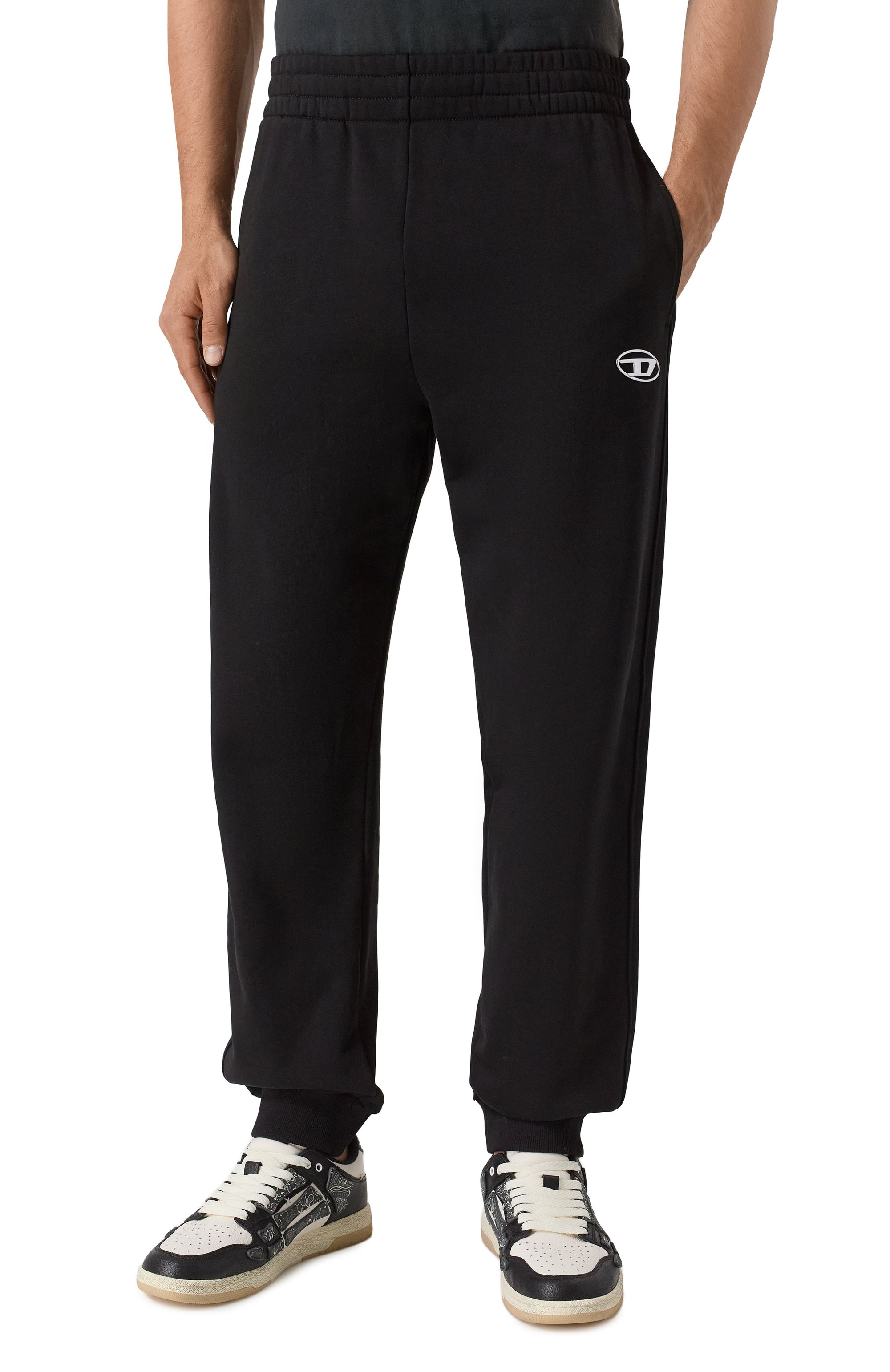 Хлопковые джоггеры DIESEL черного цвета по цене 18450 руб., арт. A19417/0BMBJ, фото 3 Хлопковые джоггеры DIESEL, арт. A19417/0BMBJ, фото 3