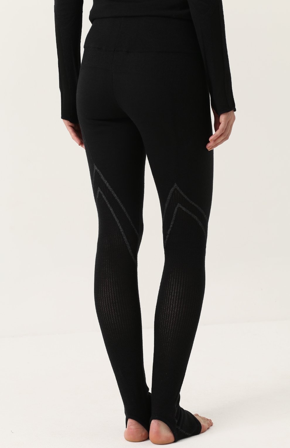 Однотонные легинсы фактурной вязки Y-3, арт. BK0850, фото 4