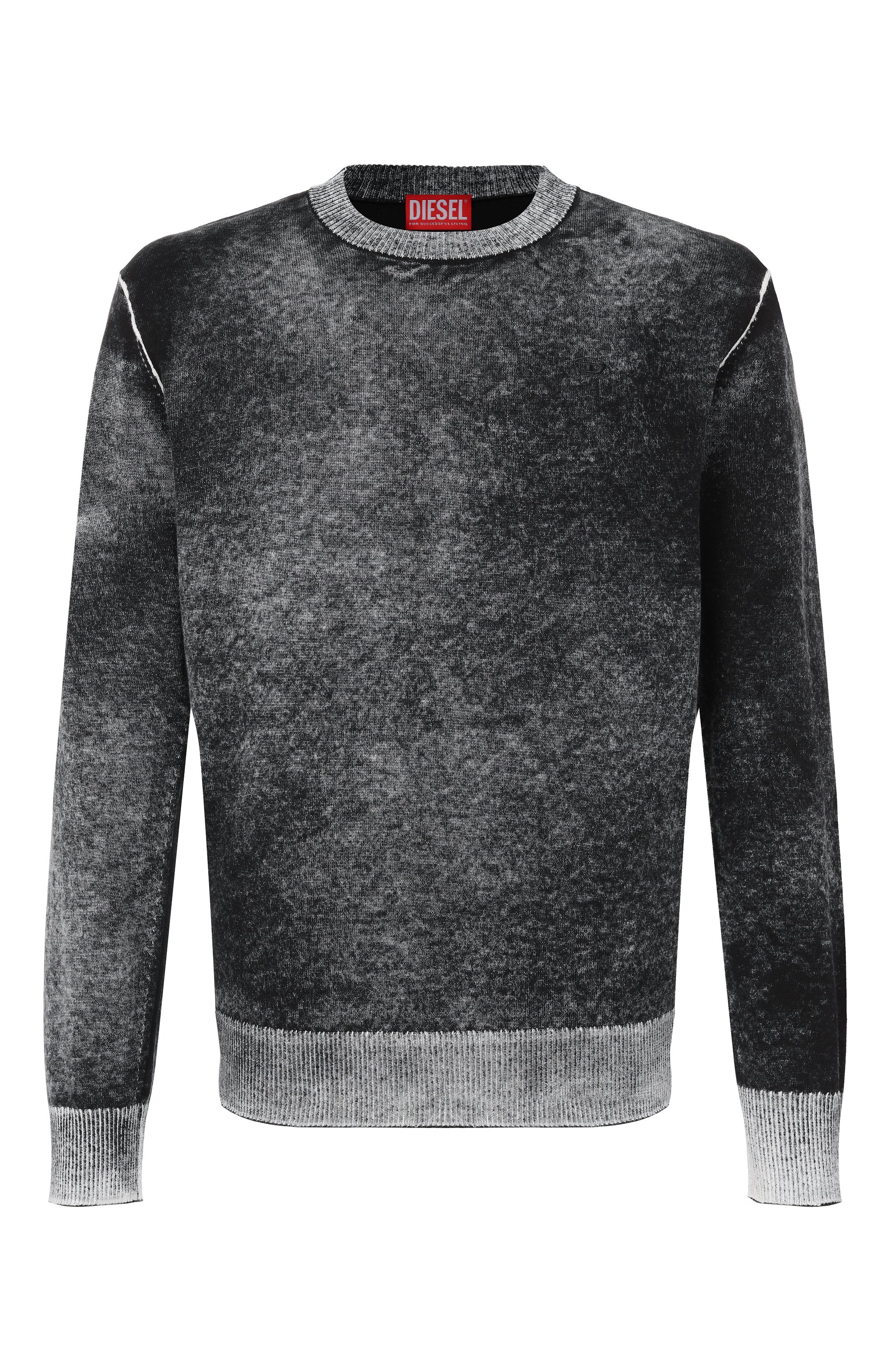 Хлопковый джемпер DIESEL темно-серого цвета по цене 27850 руб., арт. A21747/0BKCB, фото 1 Хлопковый джемпер DIESEL, арт. A21747/0BKCB, фото 1