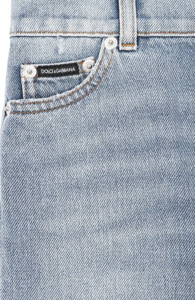 Джинсы DOLCE & GABBANA голубого цвета по цене 42950 руб., арт. L42F90/LDD83, фото 3 Джинсы DOLCE & GABBANA, арт. L42F90/LDD83, фото 3