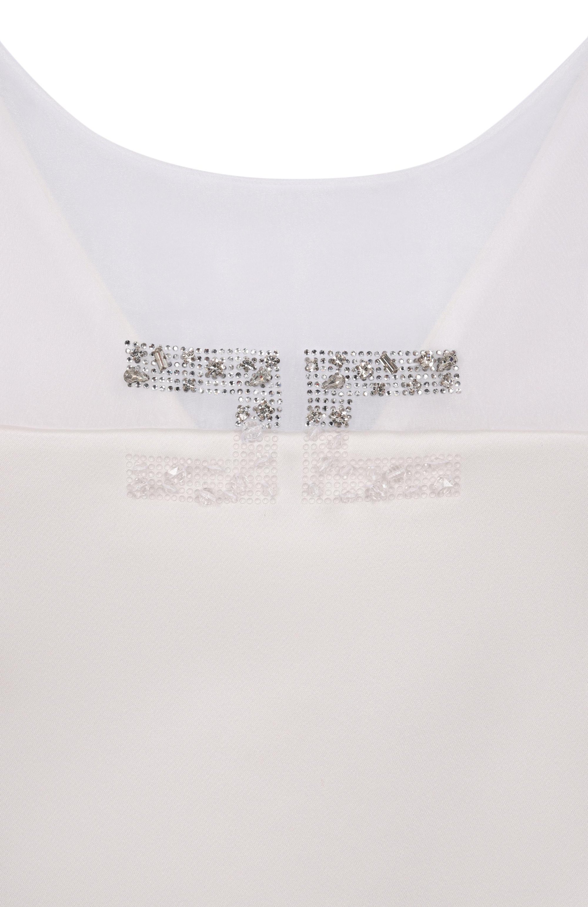 Платье ELISABETTA FRANCHI LA MIA BAMBINA молочного цвета по цене 38800 руб., арт. EFAB6600/RA016_001, фото 3 Платье ELISABETTA FRANCHI LA MIA BAMBINA, арт. EFAB6600/RA016_001, фото 3