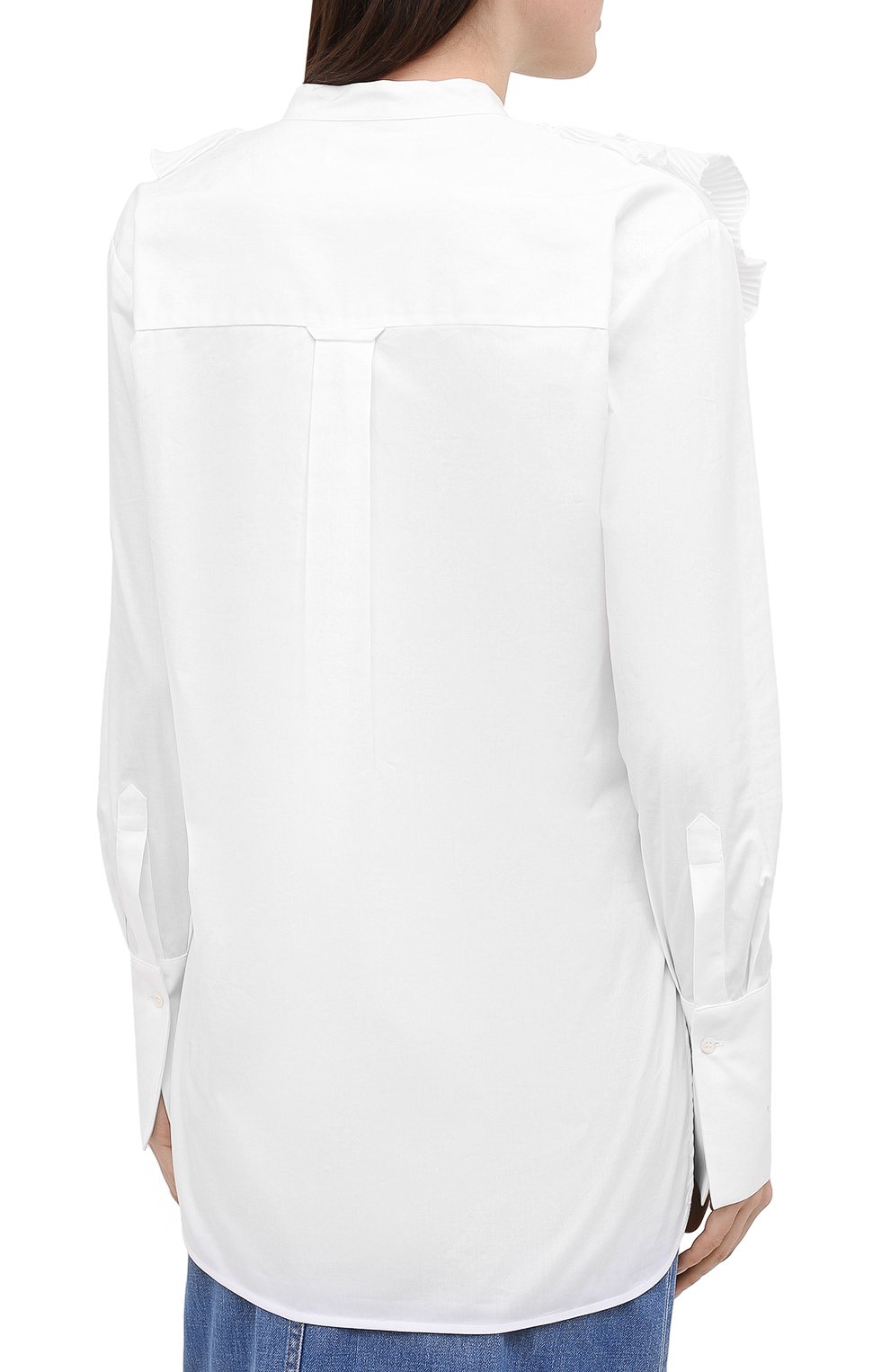 Хлопковая блузка VICTORIA, VICTORIA BECKHAM белого цвета по цене 32800 руб., арт. 2420WSH001786B, фото 4 Хлопковая блузка VICTORIA, VICTORIA BECKHAM, арт. 2420WSH001786B, фото 4
