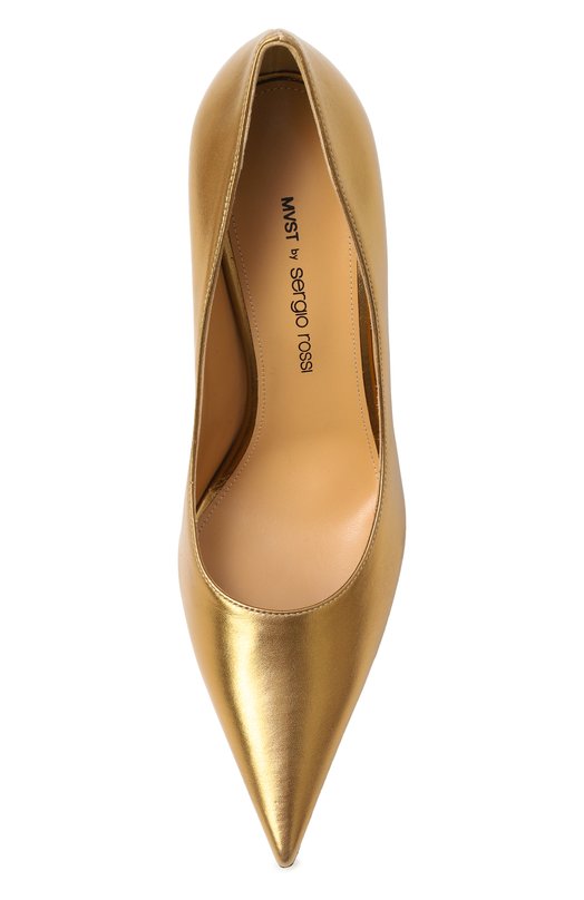 Кожаные туфли MVST by Sergio Rossi MVST B15800/MNAZ03 Золотой  B15800/MNAZ03 Фото 6