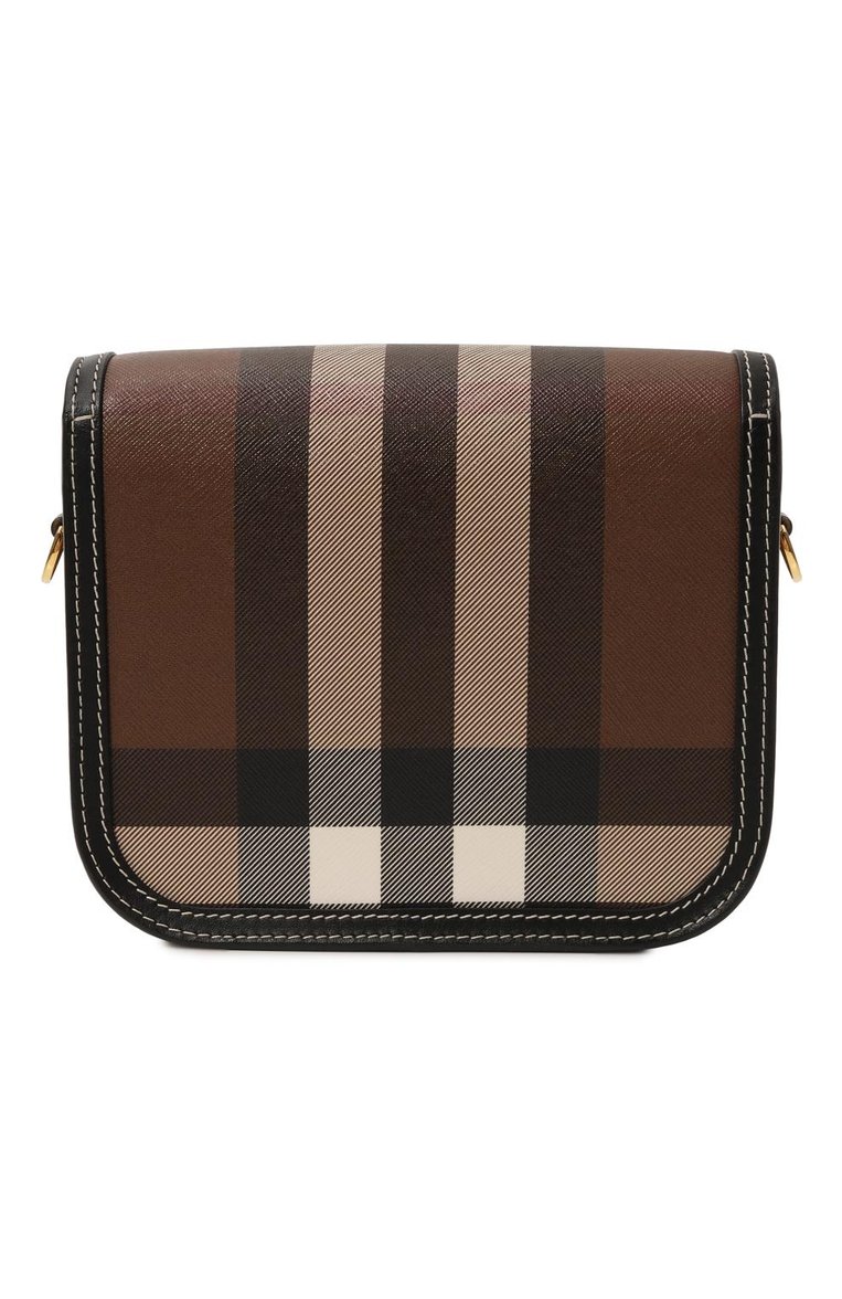 Женская сумка elizabeth small BURBERRY коричневого цвета, арт. 48055781 | Фото 6 (Материал сплава: Проставлено; Материал: Текстиль, Экокожа; Драгоценные камни: Проставлено; Ремень/цепочка: На ремешке; Размер: small)