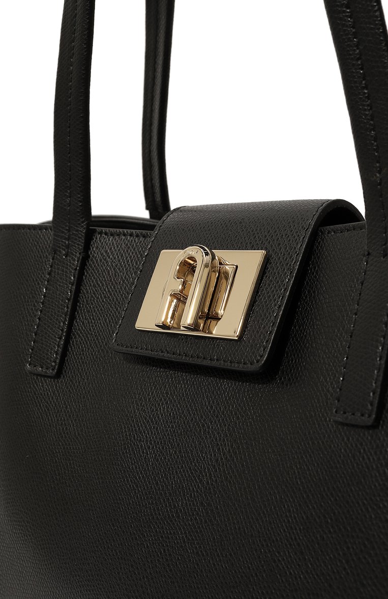 Женская сумка-тоут furla 1927 ballerina large FURLA черного цвета, арт. WB00145/ARE000 | Фото 3 (Размер: large; Сумки-технические: Сумки-шопперы; Материал: Натуральная кожа)