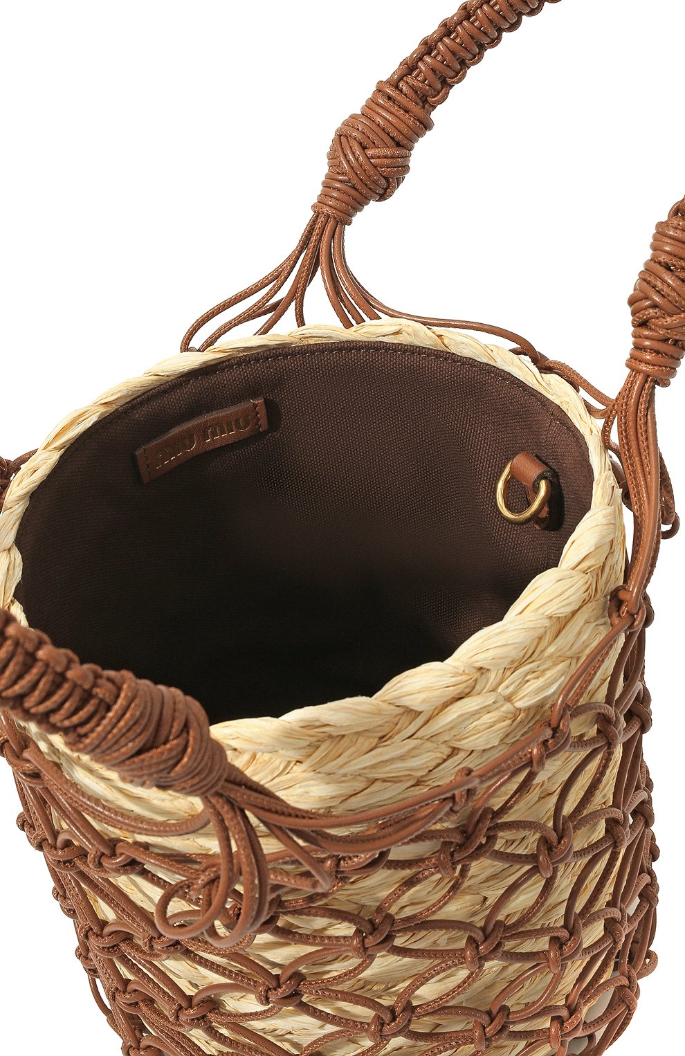 Сумка MIU MIU коричневого цвета по цене 210000 руб., арт. 5BE062-2C90-F0A5T-OOO, фото 5 Сумка MIU MIU, арт. 5BE062-2C90-F0A5T-OOO, фото 5