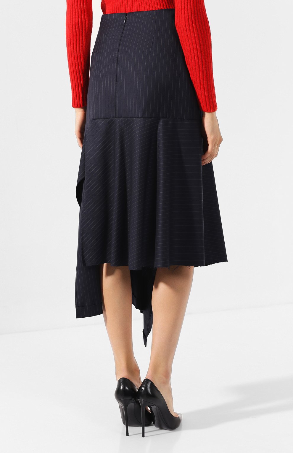 Шерстяная юбка BALENCIAGA темно-синего цвета по цене 67300 руб., арт. 518170/TFT06, фото 4 Шерстяная юбка BALENCIAGA, арт. 518170/TFT06, фото 4