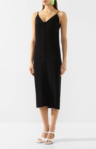 Платье-миди MAISON MARGIELA черного цвета по цене 89950 руб., арт. S51CU0185/S52619, фото 3 Платье-миди MAISON MARGIELA, арт. S51CU0185/S52619, фото 3
