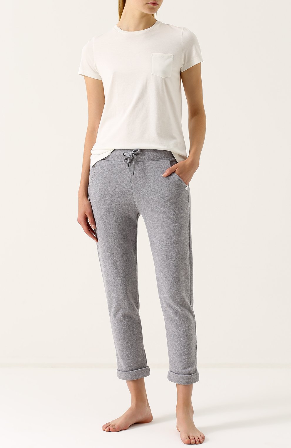 Укороченные брюки с отворотами DEREK ROSE, арт. 1560-DEV0001, фото 2