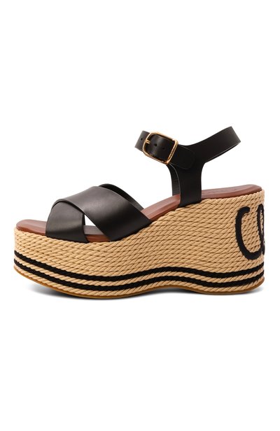 Кожаные босоножки chloé sand CHLOÉ, арт. CH26U18ZXJ, фото 4
