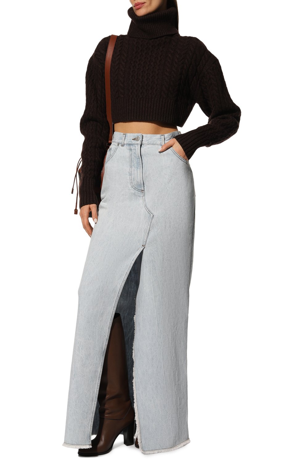 Джинсовая юбка DRIES VAN NOTEN голубого цвета по цене 69950 руб., арт. 222-010854-5438, фото 2 Джинсовая юбка DRIES VAN NOTEN, арт. 222-010854-5438, фото 2