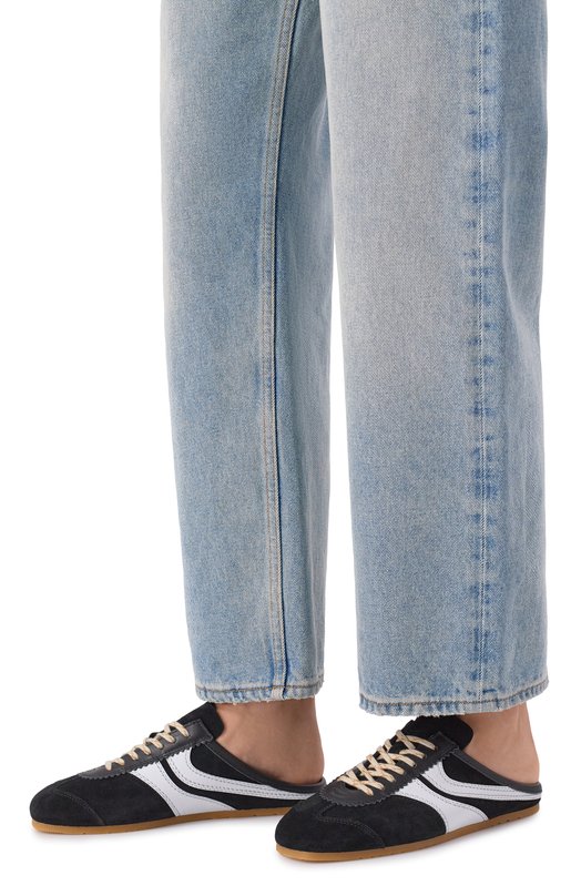 Замшевые кеды Dries Van Noten 011778/0126 Чёрно-белый  011778/0126 Фото 2