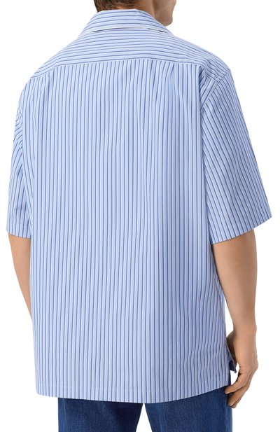 Хлопковая рубашка DOLCE & GABBANA голубого цвета по цене 89950 руб., арт. G50L6T/FR513, фото 4 Хлопковая рубашка DOLCE & GABBANA, арт. G50L6T/FR513, фото 4