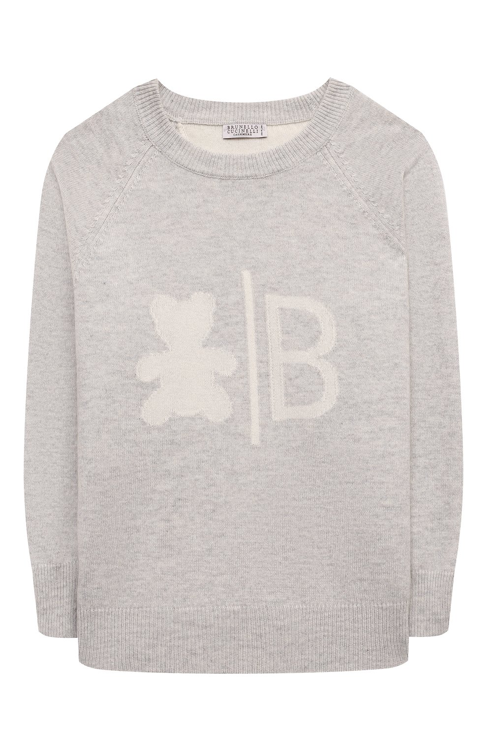 Кашемировый пуловер BRUNELLO CUCINELLI светло-серого цвета по цене 59950 руб., арт. B22M15400V, фото 1 Кашемировый пуловер BRUNELLO CUCINELLI, арт. B22M15400V, фото 1