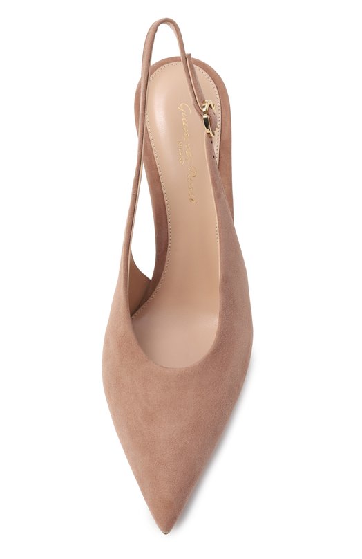 Замшевые туфли Robbie Sling 85 Gianvito Rossi G95461.85RIC.CAMPRAL Бежевый  G95461.85RIC.CAMPRAL Фото 6