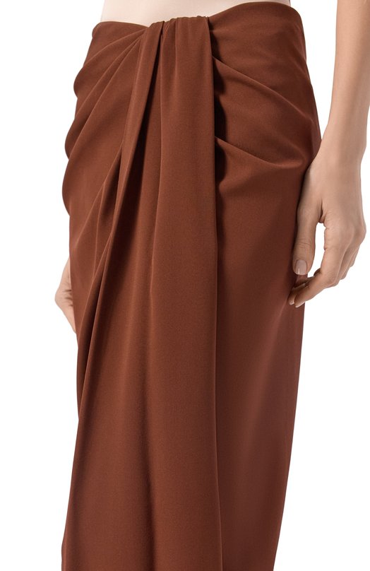 Шелковая юбка Elie Saab SK302/SI001 Коричневый  SK302/SI001 Фото 5