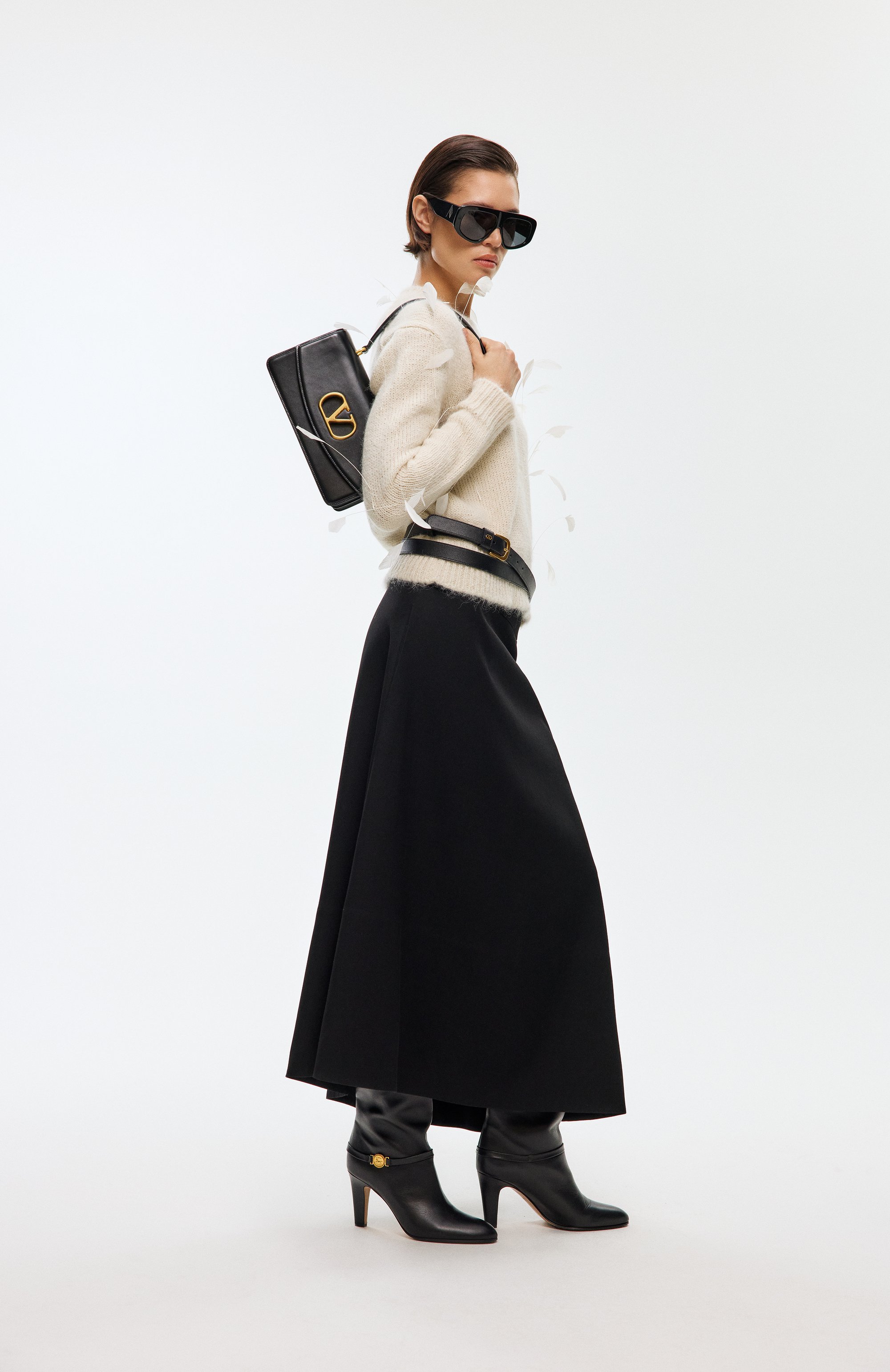 Кожаные сапоги moss 105 DOLCE & GABBANA черного цвета по цене 249500 руб., арт. CU1222/A0831, фото 7 Кожаные сапоги moss 105 DOLCE & GABBANA, арт. CU1222/A0831, фото 7