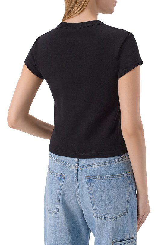 Футболка с отделкой стразами Alexander Wang 1CC1261209 Чёрный  1CC1261209 Фото 4