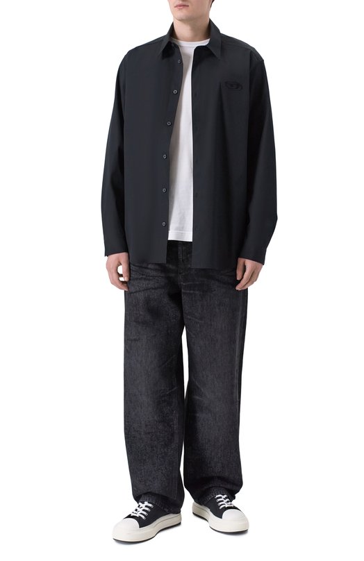 Хлопковая рубашка Diesel A20472/0GSBH Чёрный  A20472/0GSBH Фото 2