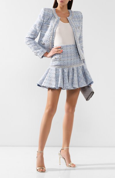 Твидовая юбка BALMAIN, арт. SF24118/C182, фото 2