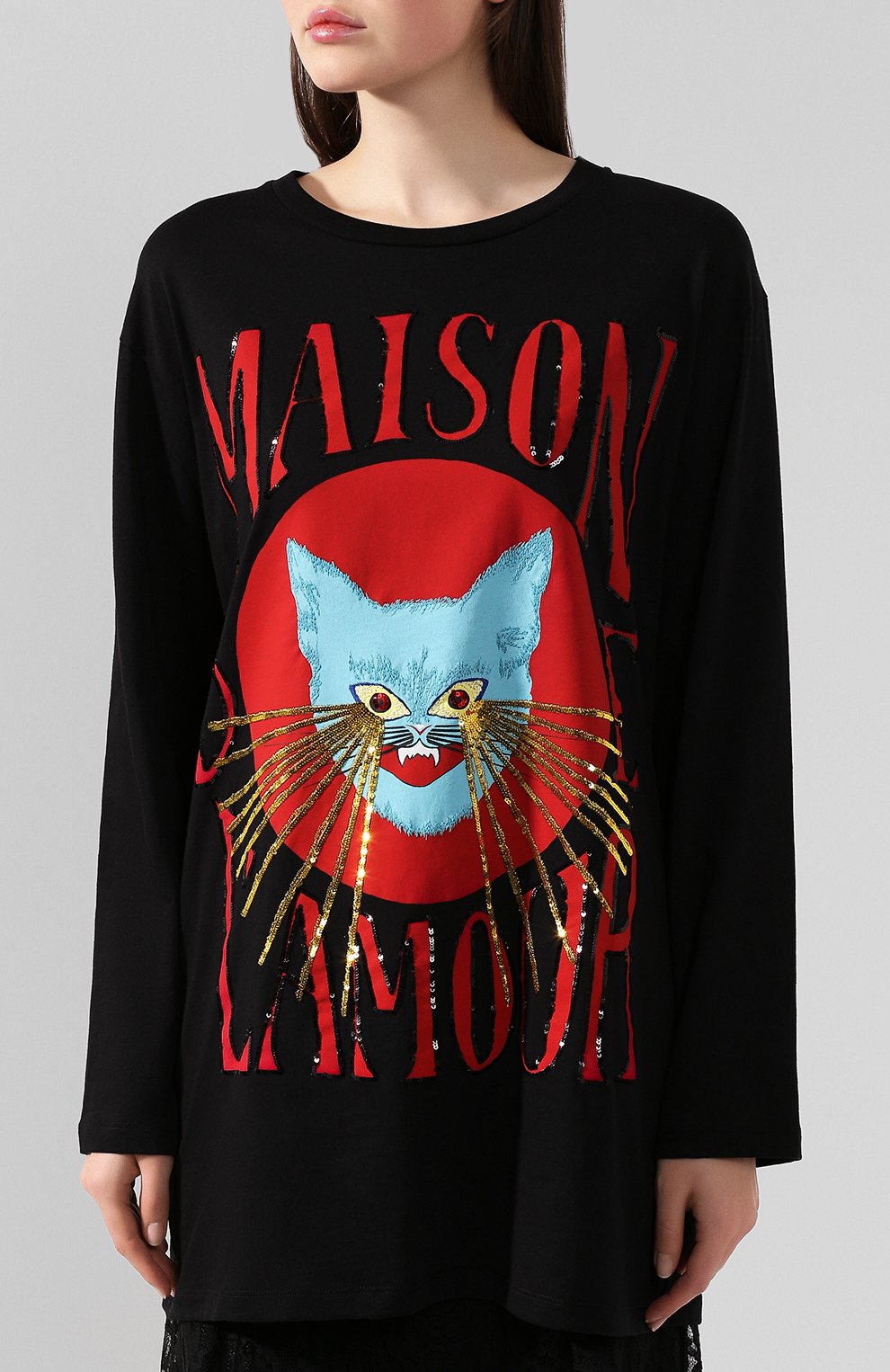 Хлопковый лонгслив GUCCI, арт. 595932/XJBUJ, фото 3