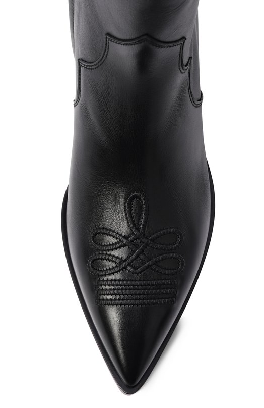 Кожаные ботильоны Santoni WT0G71985BJ2S0WF Чёрный  WT0G71985BJ2S0WF Фото 6