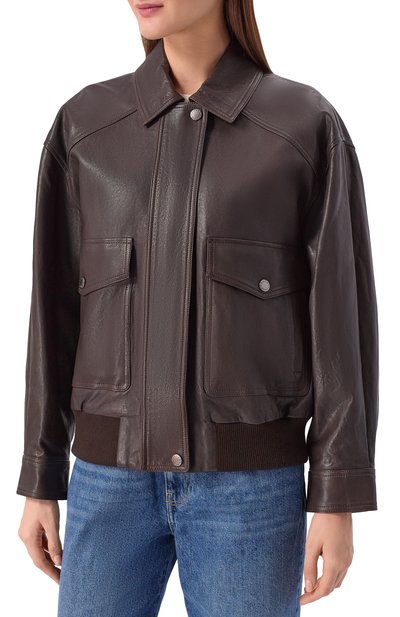 Кожаный бомбер WEEKEND MAX MARA, арт. WKDGIGANTE, фото 3
