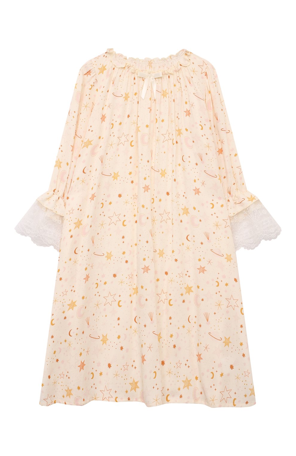 Ночная сорочка из вискозы AMIKI CHILDREN кремового цвета по цене 14600 руб., арт. VICT0RIA, фото 1 Ночная сорочка из вискозы AMIKI CHILDREN, арт. VICT0RIA, фото 1