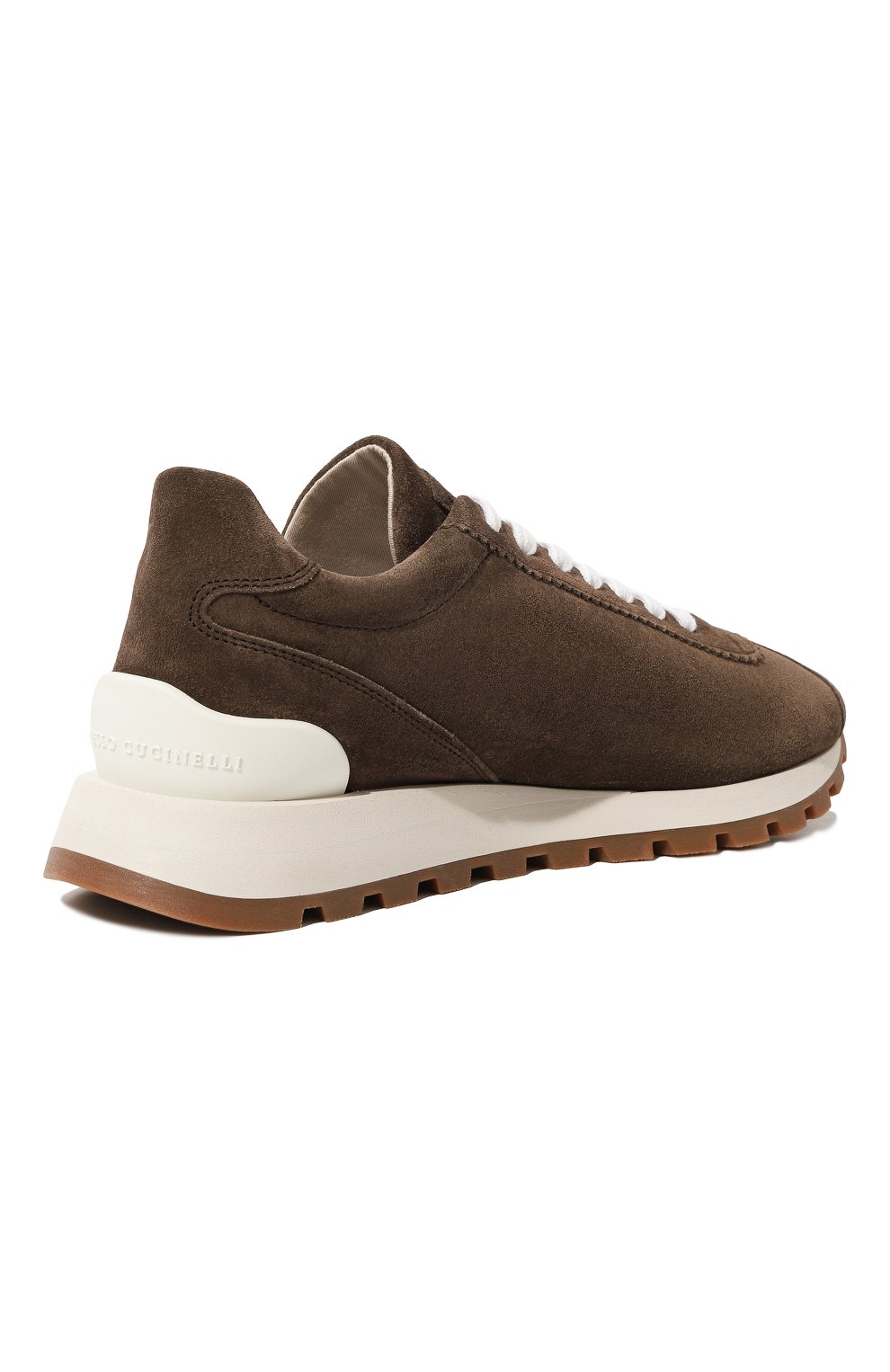 Замшевые кроссовки BRUNELLO CUCINELLI темно-коричневого цвета по цене 97250 руб., арт. MZSFGBP117, фото 5 Замшевые кроссовки BRUNELLO CUCINELLI, арт. MZSFGBP117, фото 5