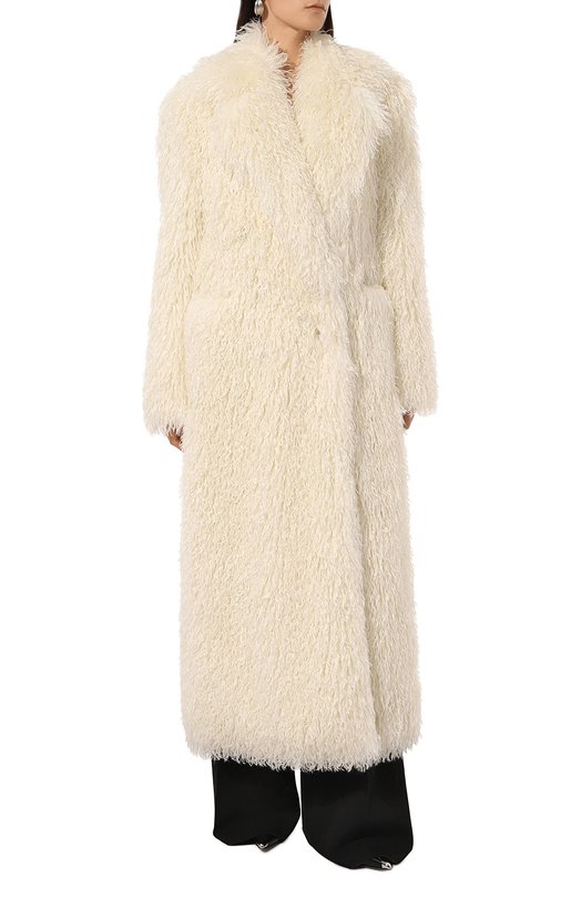 Шуба из экомеха Giuseppe di Morabito 03PFC0045 03308 Кремовый  03PFC0045 03308 Фото 3