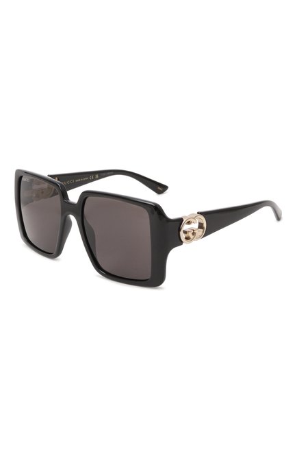 Женские солнцезащитные очки GUCCI черного цвета, арт. GG1692S 001 | Фото 1 (Региональные ограничения белый список (Axapta Mercury): Не проставлено; Тип очков: С/з; Нос: Не проставлено; Материал: Пластик; Очки форма: Квадратные; Оптика Гендер: оптика-женское)