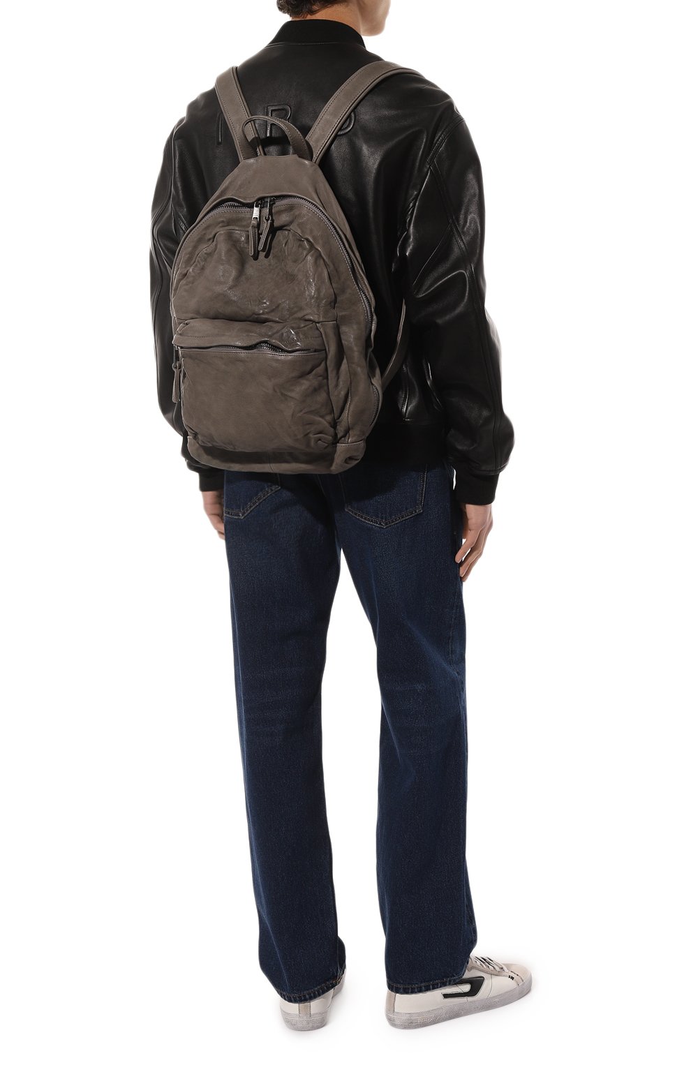 Кожаный рюкзак GIORGIO BRATO темно-серого цвета по цене 77950 руб., арт. BS23S2401V, фото 7 Кожаный рюкзак GIORGIO BRATO, арт. BS23S2401V, фото 7