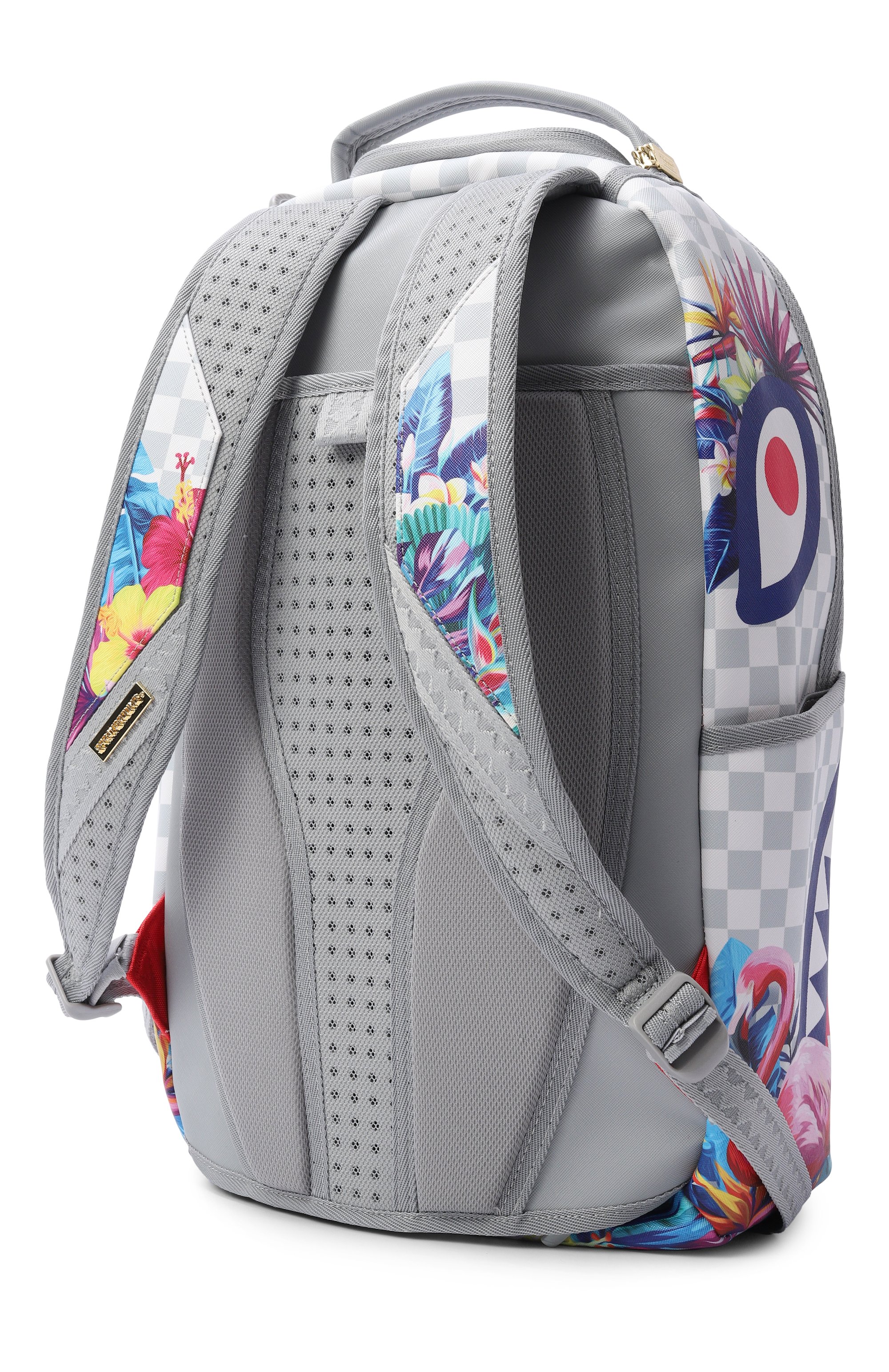 Рюкзак flowering jungle shark SPRAYGROUND светло-серого цвета по цене 18650 руб., арт. 910B8625NSZ/CREAM FL0WERING JUNGLE SHARK DLXSV BAC, фото 2 Рюкзак flowering jungle shark SPRAYGROUND, арт. 910B8625NSZ/CREAM FL0WERING JUNGLE SHARK DLXSV BAC, фото 2