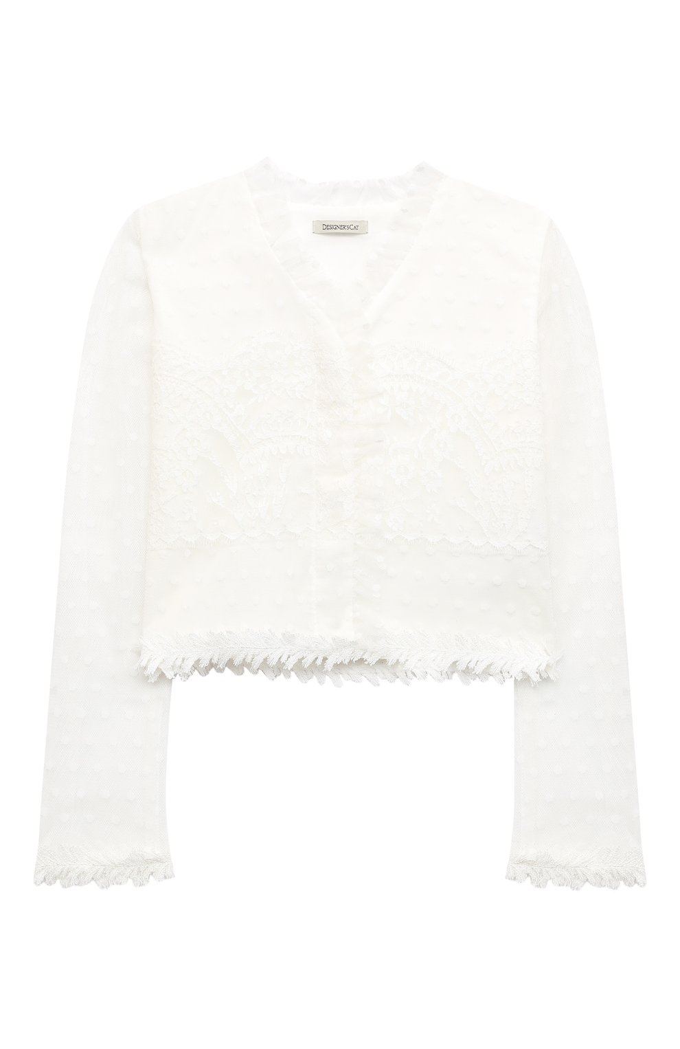 Кружевная блузка из хлопка DESIGNERS CAT, арт. 100000K01000036/10A-12A, фото 1